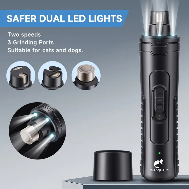 Electric Dog Nail Clipper with LED Light