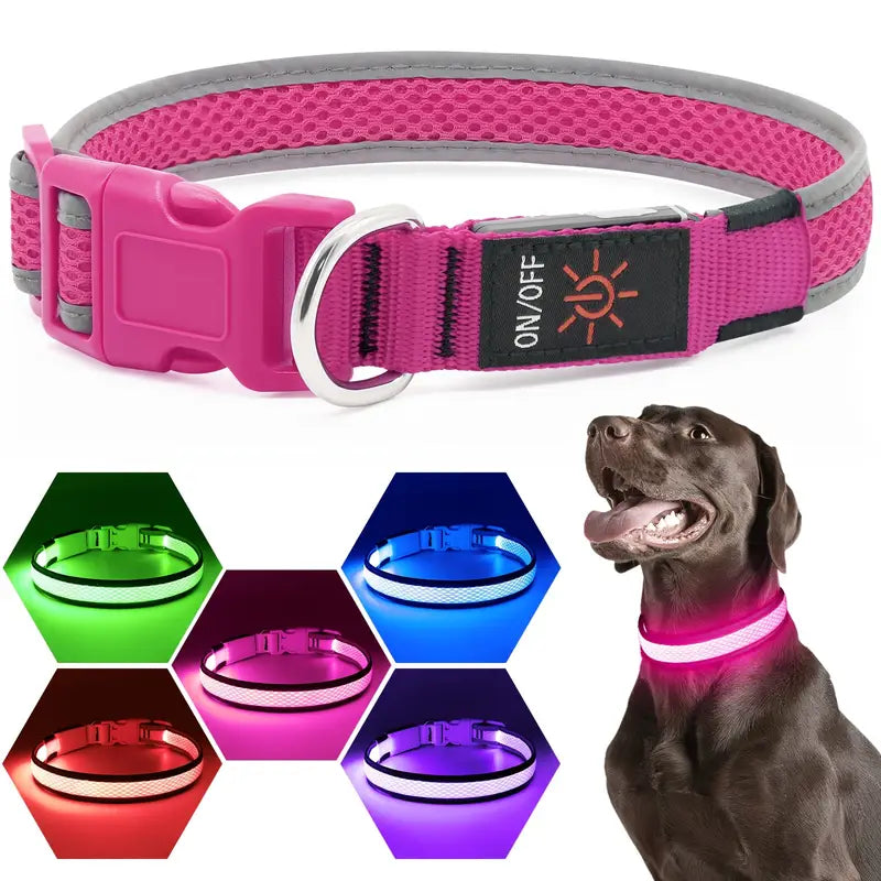USB Rechargeable LED Dog Collar Lights
