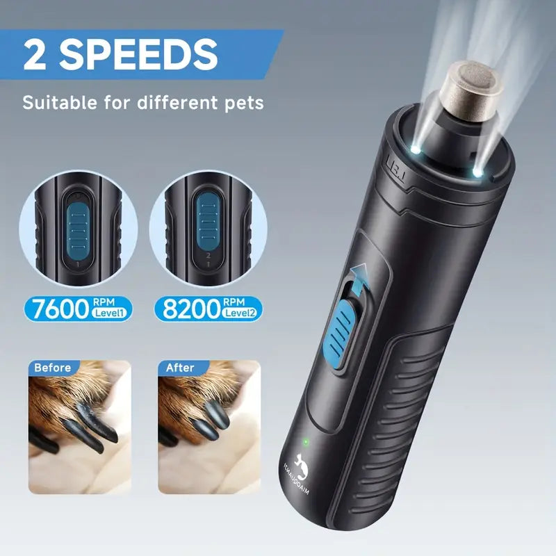 Electric Dog Nail Clipper with LED Light