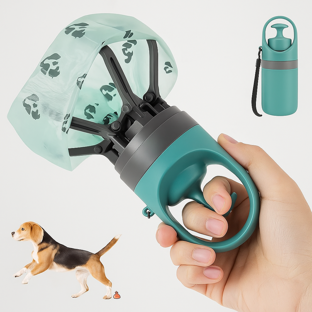 Portable Poop Scoop with Waste Bag Dispenser