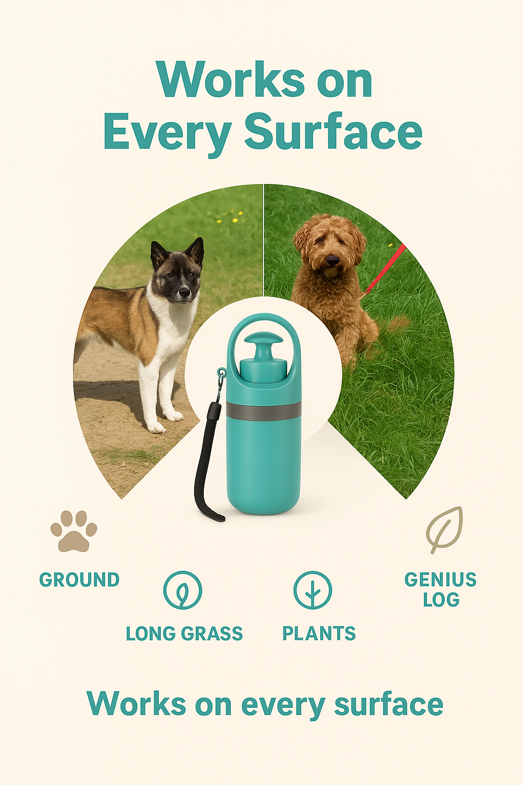 Portable Poop Scoop with Waste Bag Dispenser