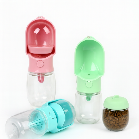 2-in-1 Portable Pet Water Bottle & Food Container