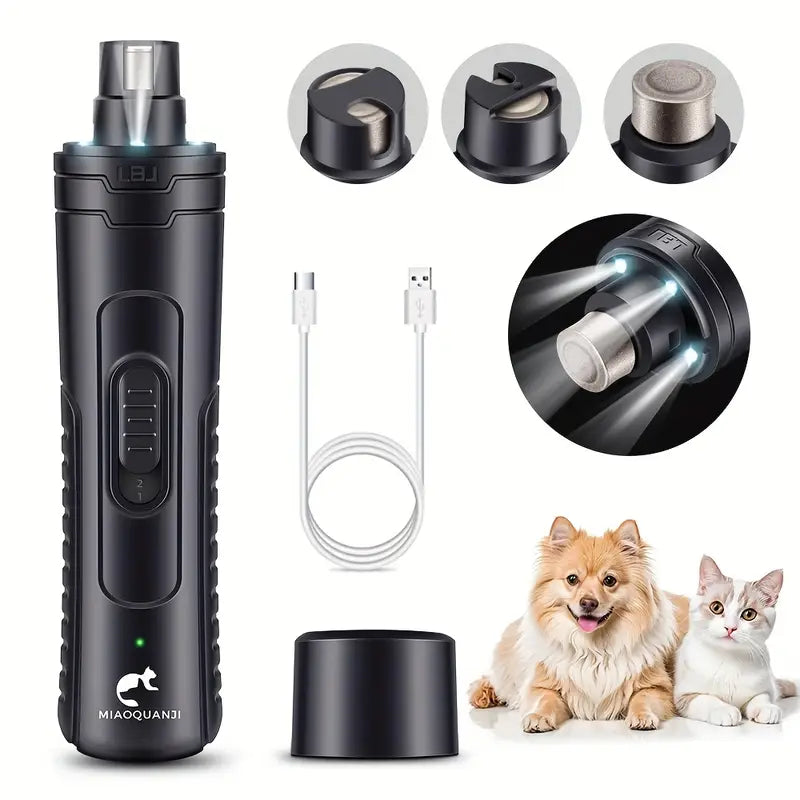 Electric Dog Nail Clipper with LED Light